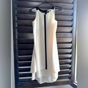 Cream and black dress